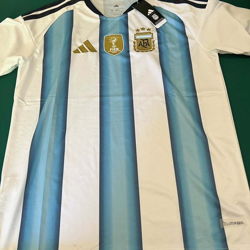 adidas Argentina Light Blue & White World Cup Champions Jersey